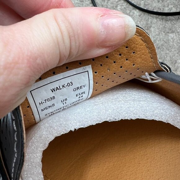 Aston Marc Men's Grey Perforated Moccasin Toe Driving Loafers Size 11 NWB - Picture 11 of 12